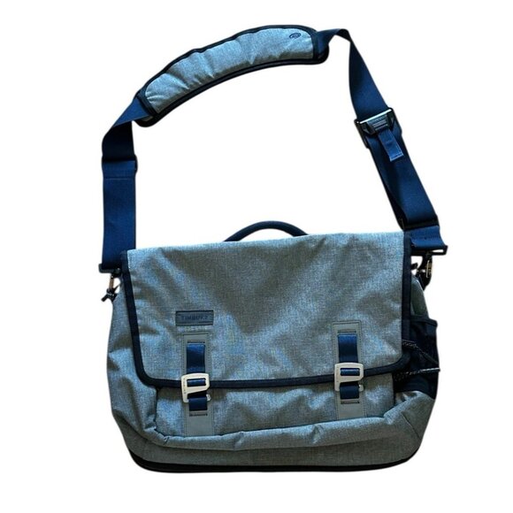 Timbuk2 Command Laptop Messenger Bag Crossbody Gray Navy Blue Travel - Picture 2 of 12